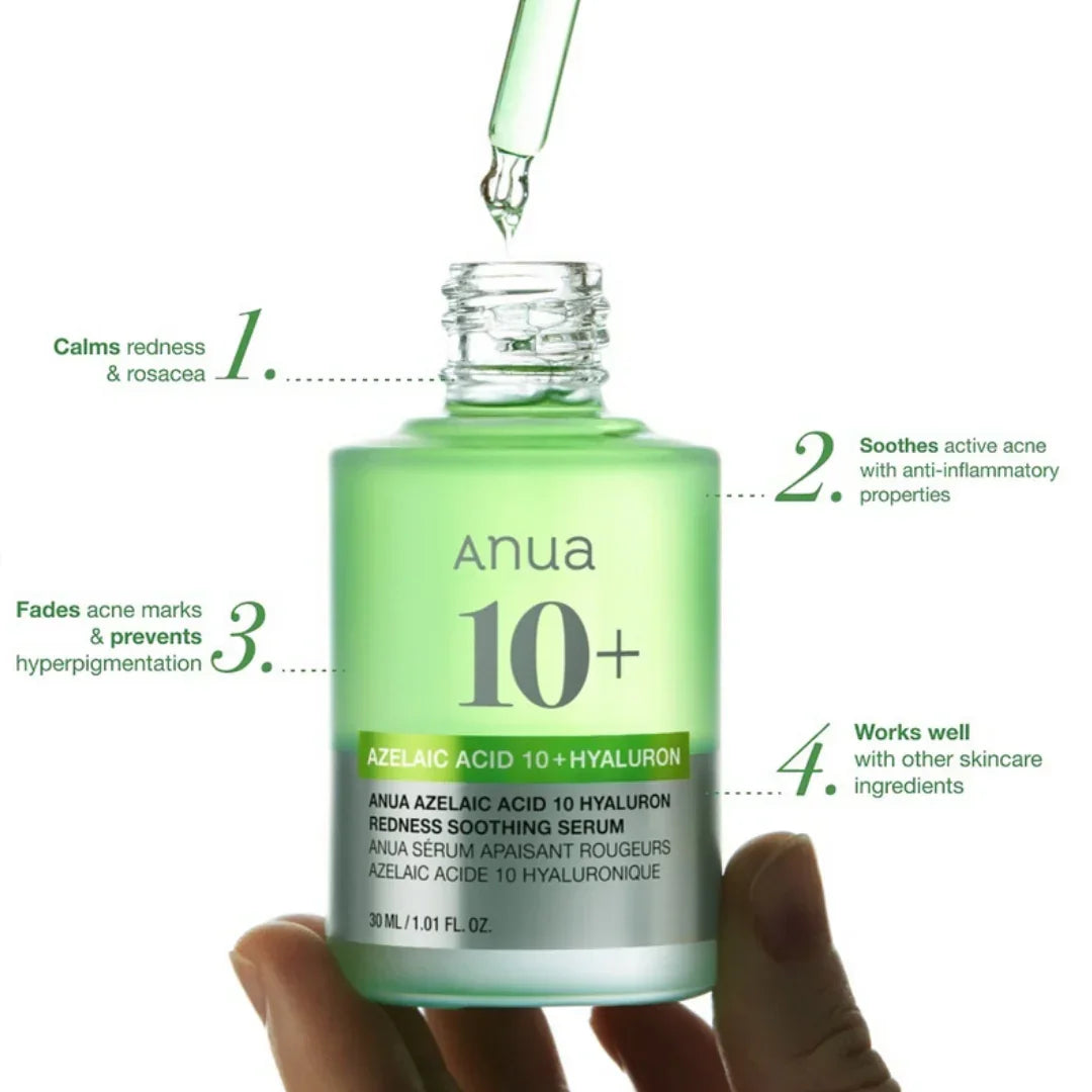 ANUA Azelaic Acid 10% + Hyaluron Redness Soothing Serum