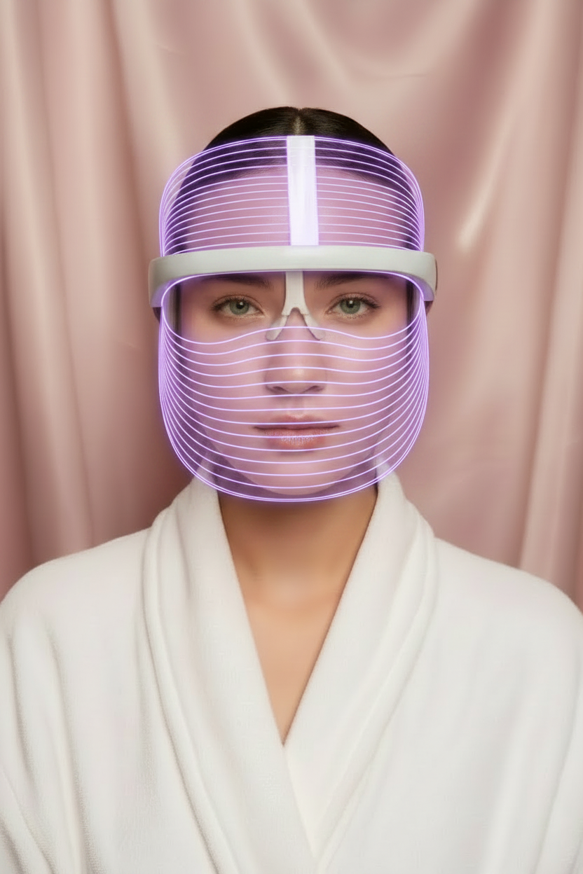 Modelo LED Mask Morada GLOW VERA