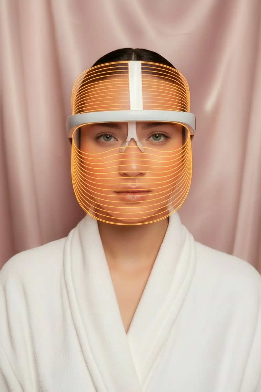 Modelo LED Mask Naranja GLOW VERA
