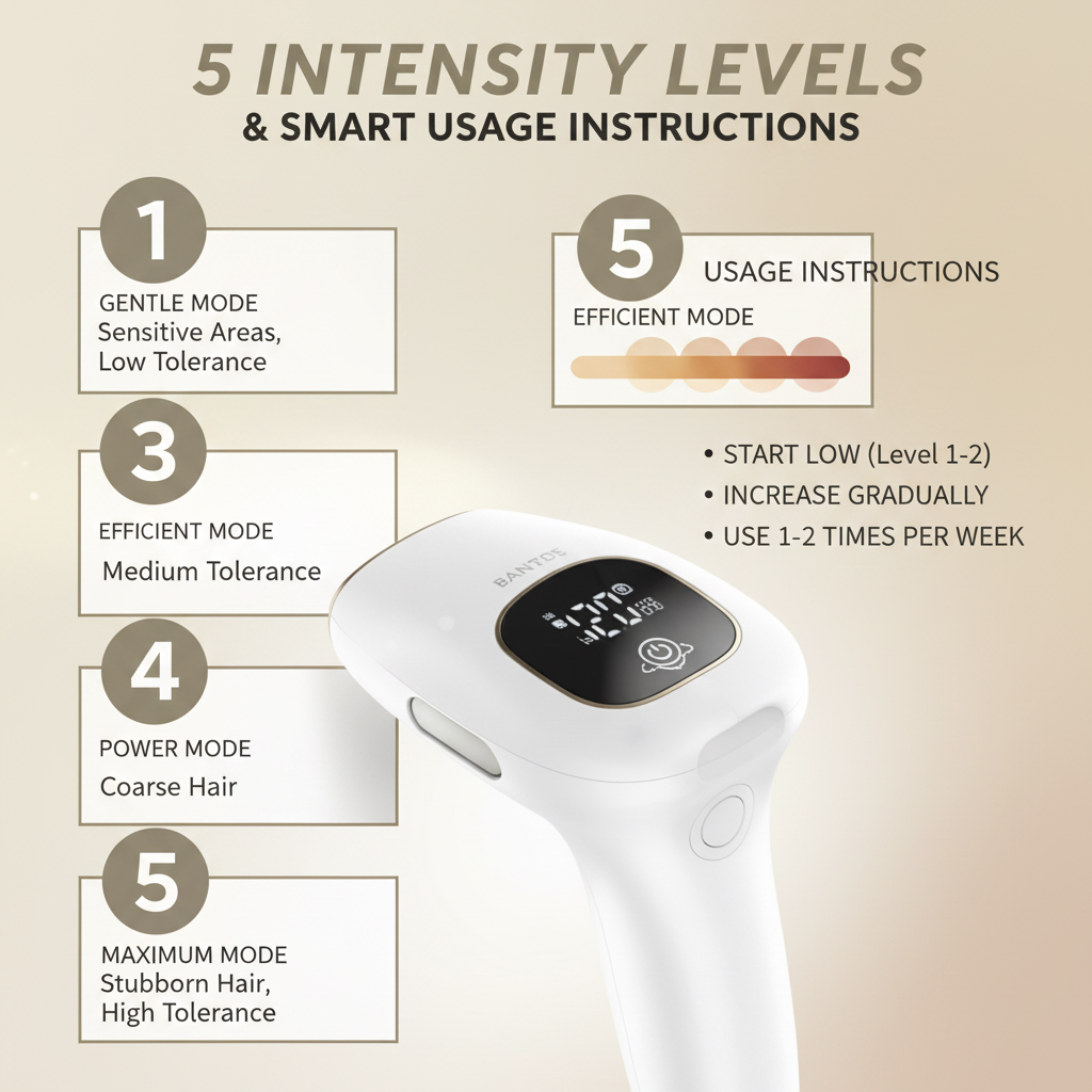 Niveles de intensidad IPL